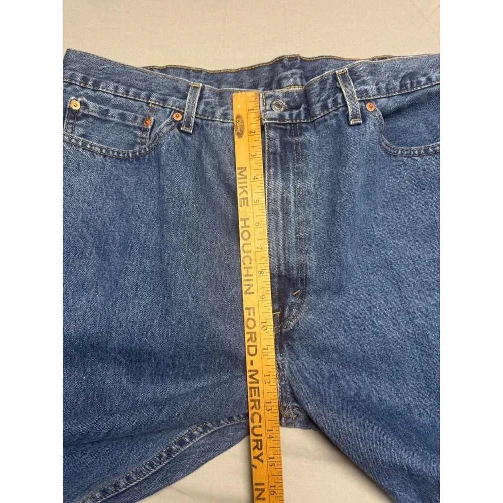 Levis 505 Regular Fit Straight Leg Mens Denim Jeans Blue 42x29 Medium Wash